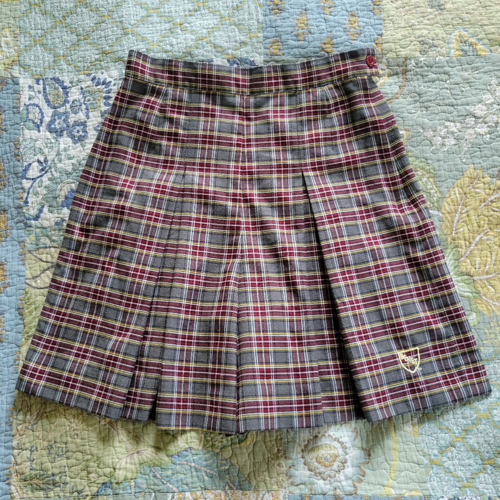 School Apparel Inc | Vintage 16t School Uniform Plaid Culotte Shorts